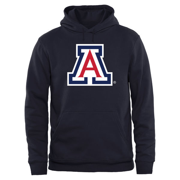 Men NCAA Arizona Wildcats Big Tall Classic Primary Pullover Hoodie Navy->customized ncaa jersey->Custom Jersey